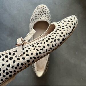 Isaac Mizrahi New York cheetah animal print suede leather ballet Flats size 10